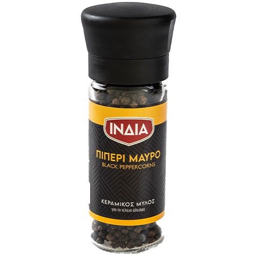 ΙΝΔΙΑ πιπέρι μαύρο με μύλο 40gr – Ινδία – Μπαχαρικά και Μυρωδικά