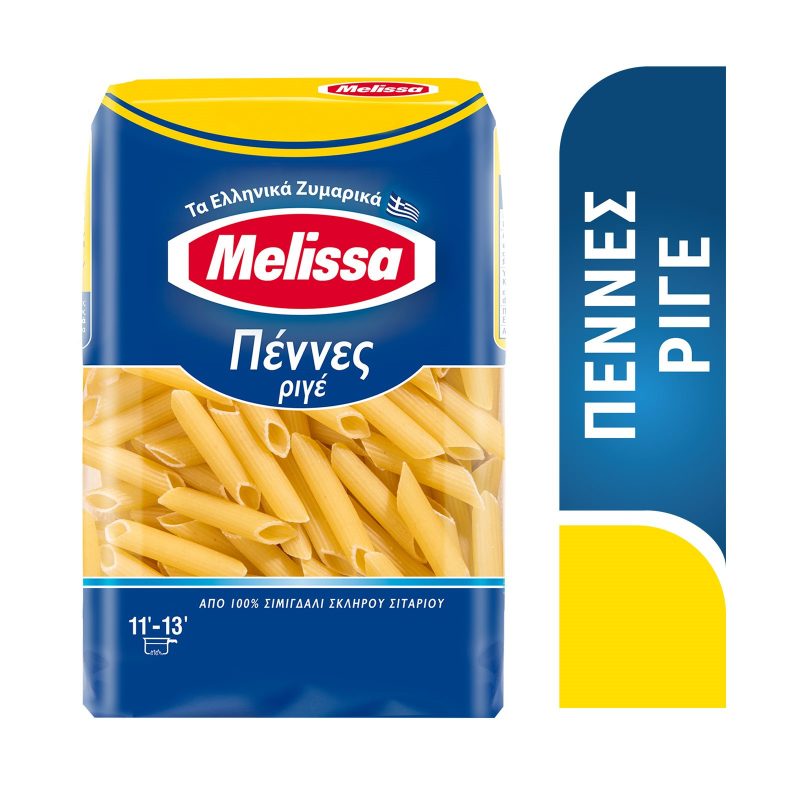 MELISSA ζυμαρικά πέννες ριγέ 500gr
