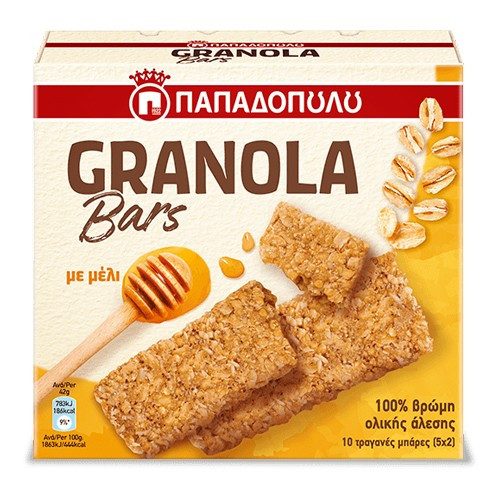 ΠΑΠΑΔΟΠΟΥΛΟΥ μπάρες δημητριακών granola bars με μέλι 5x42gr – Παπαδοπούλου