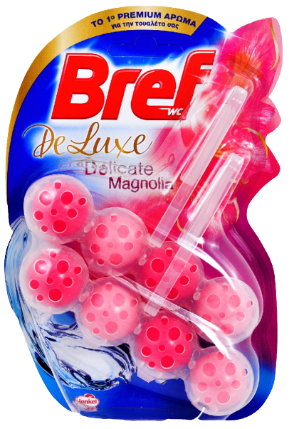 BREF μπλοκ WC Deluxe Premium Delicate Magnolia 2x50ml – Καθαριστικά Μπάνιου