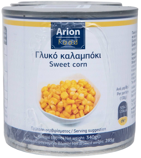 ARION Food κονσέρβα καλαμπόκι γλυκό σε κόκκους 3x340gr – Τρόφιμα Μακράς Συντήρησης