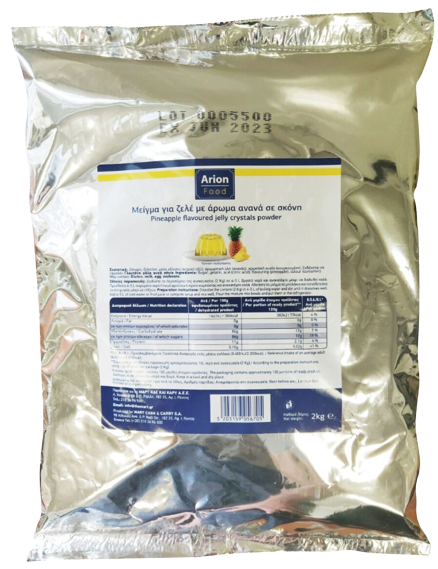 ARION Food μείγμα για ζελέ με άρωμα ανανά σε σκόνη 2kg – Έτοιμα Μείγματα για Γλυκά
