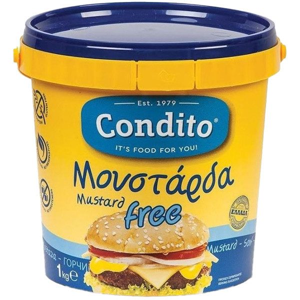 CONDITO free μουστάρδα απαλή 1kg – Σάλτσες και Dressings