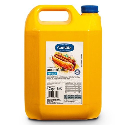 CONDITO μουστάρδα απαλή 4,2kg – Σάλτσες και Dressings