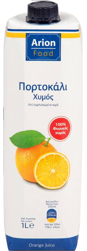 ARION Food χυμός πορτοκάλι 1lt – Χυμοί