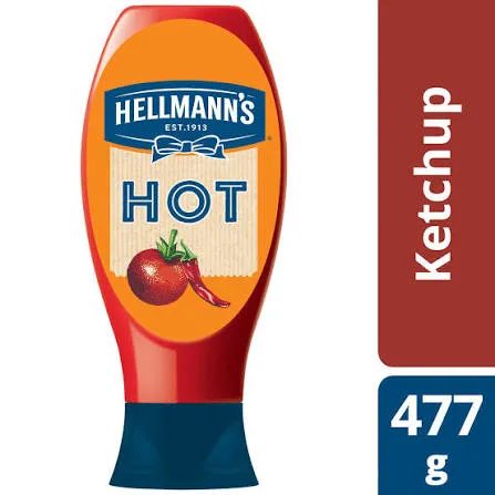 HELLMANN'S ketchup hot top down 477gr – Σάλτσες και Dressings