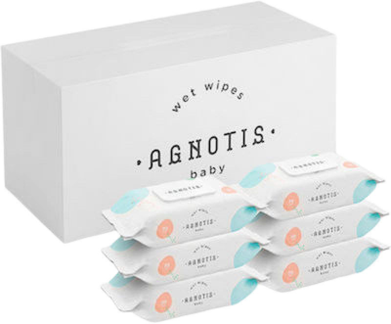 AGNOTIS μωρομάντηλα υποαλλεργικά χωρίς parabens 12x70τεμ