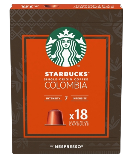 STARBUCKS καφές σε κάψουλες espresso colombia συμβατές με μηχανή Nespresso 18τεμ – Κάψουλες Καφέ και Ροφημάτων