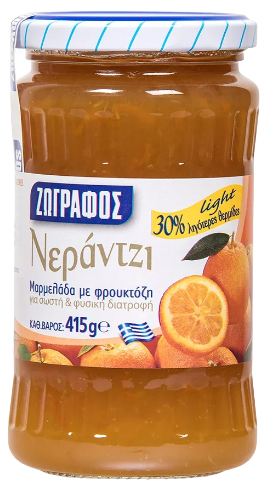 ΖΩΓΡΑΦΟΣ μαρμελάδα νεράντζι με φρουκτόζη 415gr – Ζωγράφος – Μαρμελάδες