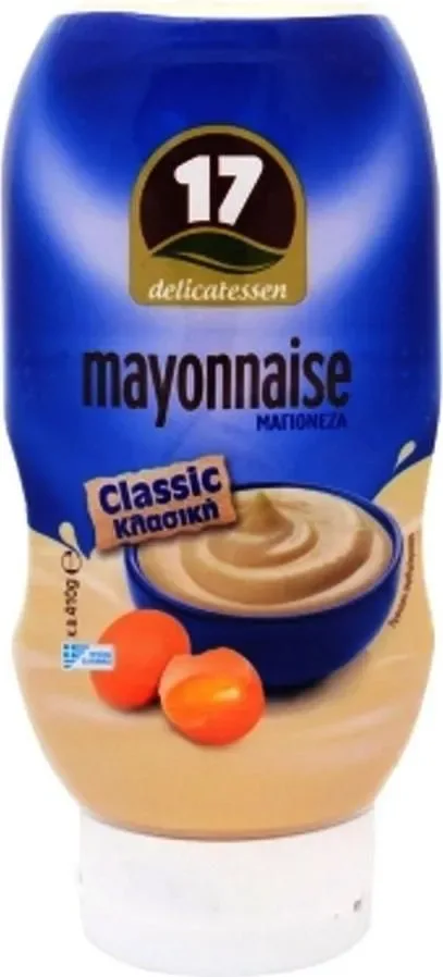17 Delicatessen μαγιονέζα top down 410gr – Σάλτσες και Dressings