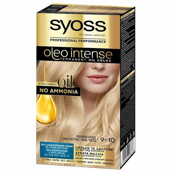 SYOSS βαφή μαλλιών oleo intense ξανθό φωτεινό 9-10 – Βαφές Μαλλιών