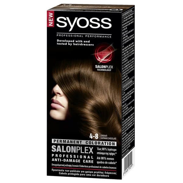 SYOSS βαφή μαλλιών classic σε χρώμα σοκολατί 4-8 – Βαφές Μαλλιών