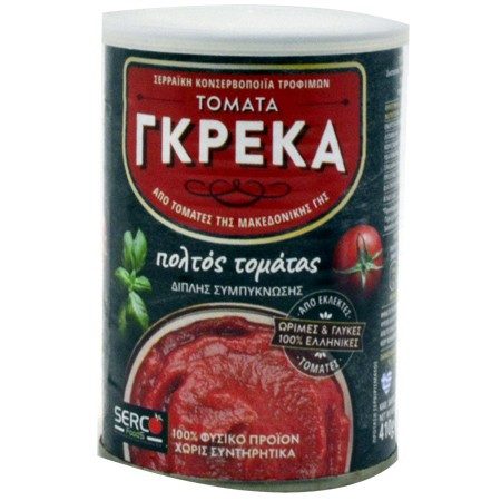 ΓΚΡΕΚΑ τοματοπολτός διπλής συμπύκνωσης 28-30% 410gr – Γκρέκα – Σάλτσες και Dressings