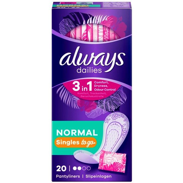 ALWAYS σερβιετάκια Singles Normal 20τεμ – Σερβιέτες