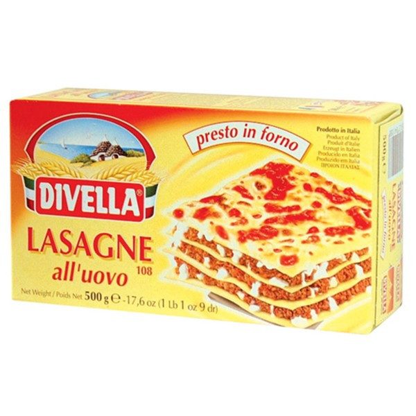 DIVELLA λαζάνια 500gr – Ζυμαρικά