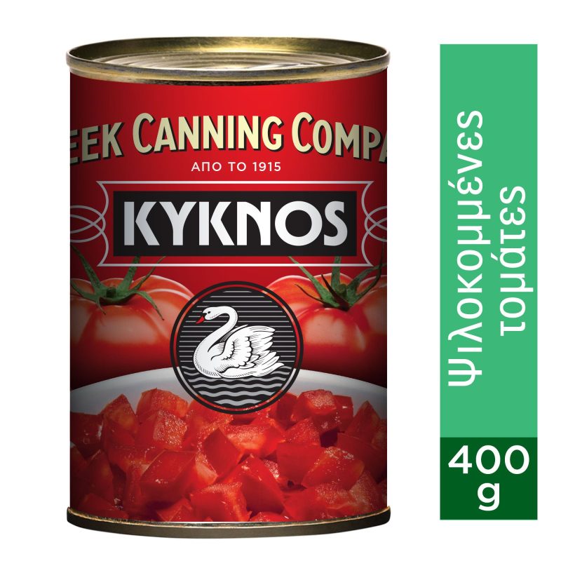 ΚΥΚΝΟΣ τομάτες ψιλοκομμένες 400gr – Κύκνος – Σάλτσες και Dressings