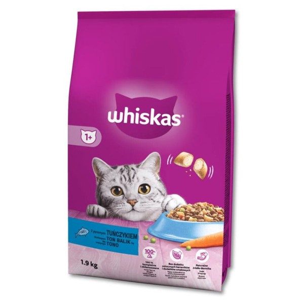 WHISKAS γατοτροφή κροκέτα adult με τόνο 1,9kg – Ξηρά Τροφή Γάτας