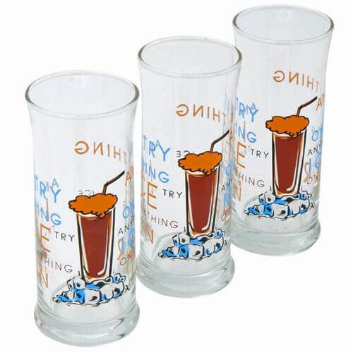 UNIGLASS ποτήρι γυάλινο coffee time on ice 29cl 3τεμ 91600/D01 – Ποτήρια