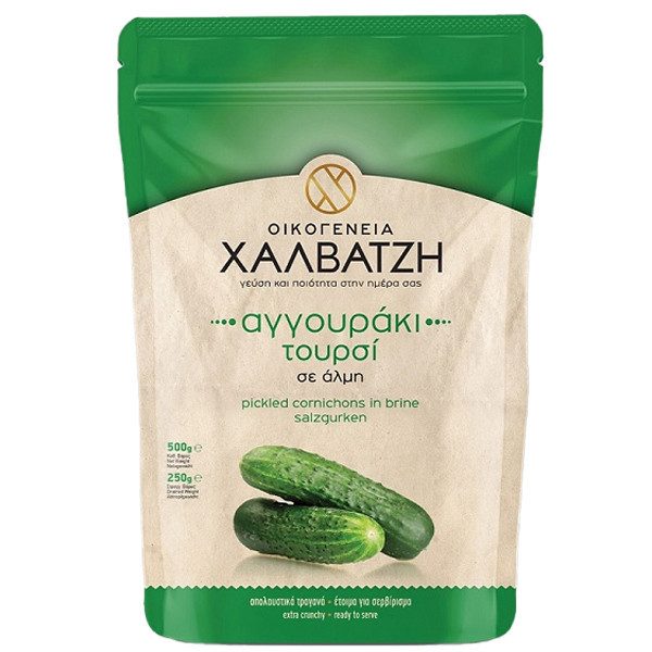 ΑΓΡΟΚΗΠΟΣ ΧΑΛΒΑΤΖΗ αγγουράκι τουρσί 500gr – Αγρόκηπος Χαλβατζή – Τρόφιμα Μακράς Συντήρησης