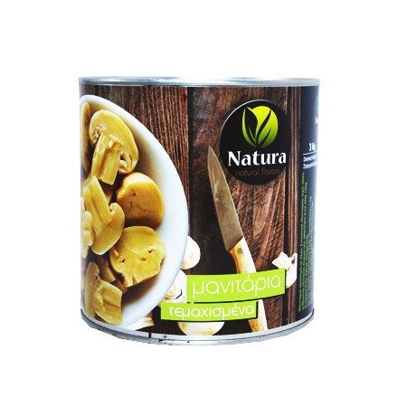 NATURA μανιτάρια τεμαχισμένα 3kg – Τρόφιμα Μακράς Συντήρησης
