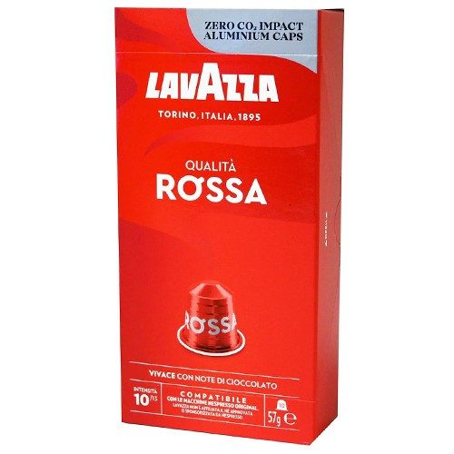 LAVAZZA καφές espresso Qualta Rossa σε κάψουλες συμβατές με μηχανές Nespresso 10τεμ – Κάψουλες Καφέ και Ροφημάτων