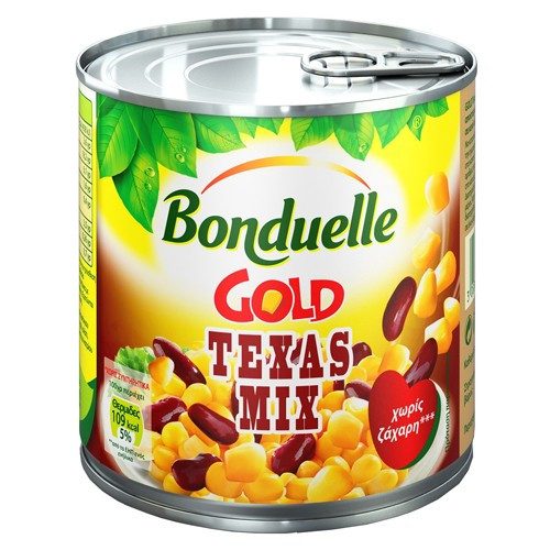BONDUELLE Gold καλαμπόκι Texas Mix 340gr – Τρόφιμα Μακράς Συντήρησης