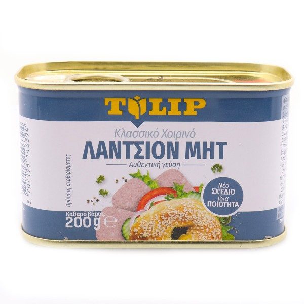TULIP luncheon meat χοιρινό 200gr – Τρόφιμα Μακράς Συντήρησης