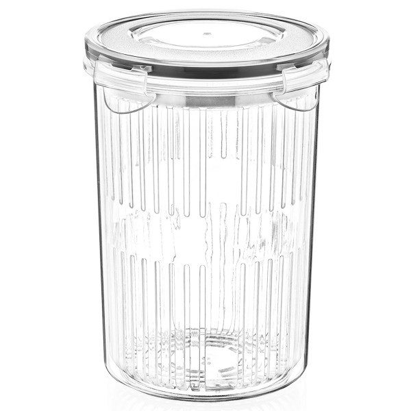 FRESH BOX φαγητοδοχείο στρόγγυλο με καλάθι στραγγίσματος 1,5lt – Irak Plast – Δοχεία Φαγητού