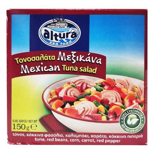 ALTURA τονοσαλάτα μεξικάνα 150gr – Τρόφιμα Μακράς Συντήρησης