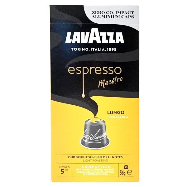 LAVAZZA καφές espresso Lungo σε κάψουλες συμβατές με μηχανές Nespresso 10τεμ – Κάψουλες Καφέ και Ροφημάτων
