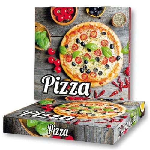 PIZZA COLOR κουτιά συσκευασίας 28x28x4cm 100τεμ – Κουτιά Τροφίμων μιας Χρήσης (Χονδρική)