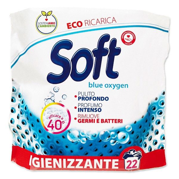 SOFT σκόνη πλυντηρίου ρούχων Blue Oxygen 22μεζ 1,1kg – Απορρυπαντικά Ρούχων