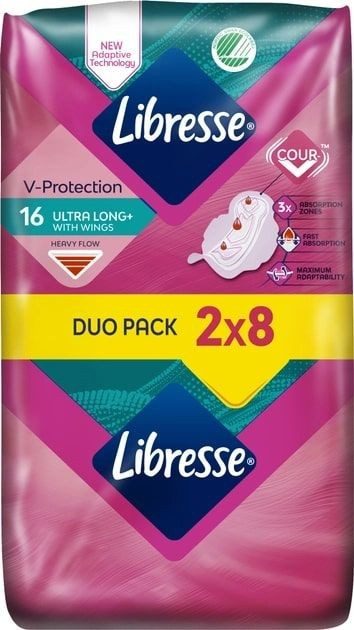 LIBRESSE σερβιέτες ultra thin long normal 16τεμ