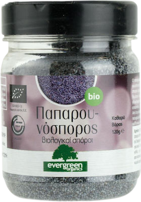 EVERGREEN ORGANICS παπαρουνόσπορος 120gr – Ξηροί Καρποί και Αποξηραμένα Φρούτα