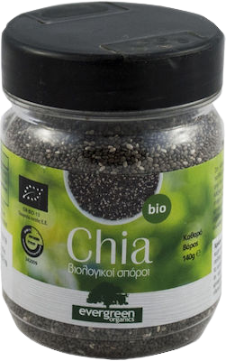 EVERGREEN ORGANICS σπόροι chia 140gr – Ξηροί Καρποί και Αποξηραμένα Φρούτα