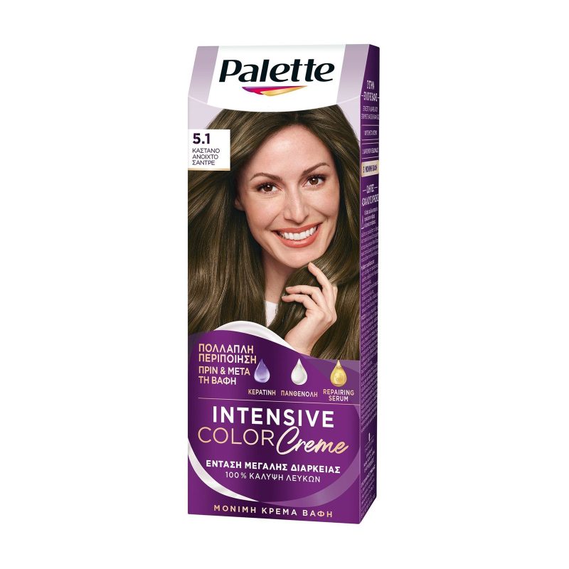 SCHWARZKOPF Palette intensive color creme 5,1 καστανό ανοιχτό σαντρέ 50ml – Βαφές Μαλλιών