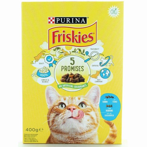 FRISKIES γατοτροφή κροκέτα με τόνο και λαχανικά 400gr – Purina – Ξηρά Τροφή Γάτας