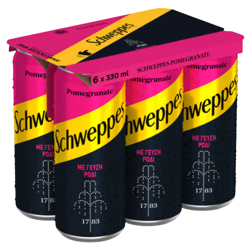 SCHWEPPES αναψυκτικό σόδα με ρόδι 6x330ml – Αναψυκτικά