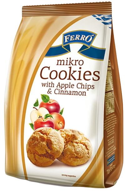 FERRO μπισκότα mini cookies με μήλο και κανέλα 70gr – Ferro Ρεμούνδος