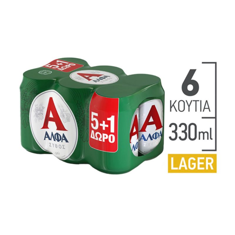 ΑΛΦΑ μπύρα κουτί 6x330ml – Άλφα – Μπύρες