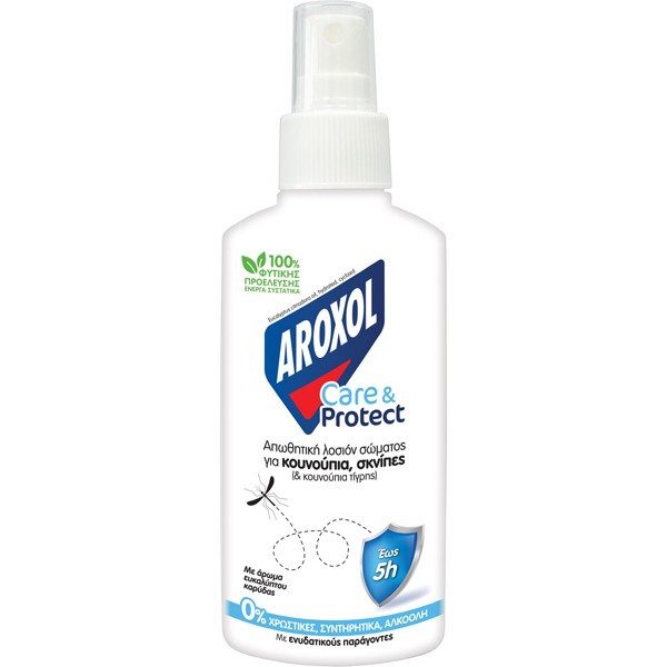 AROXOL εντομοαπωθητική λοσιόν Care και Protect με άρωμα ευκαλύπτου καρύδας 100ml – Αντικουνουπικά - Εντομοαπωθητικά