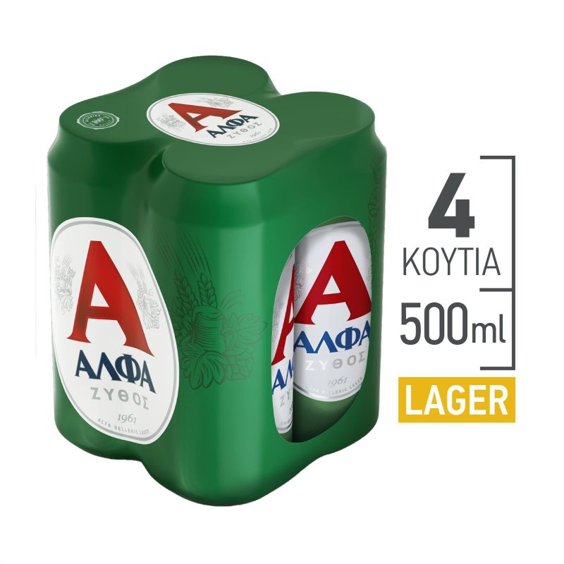 ΑΛΦΑ μπύρα κουτί 4x500ml – Άλφα – Μπύρες