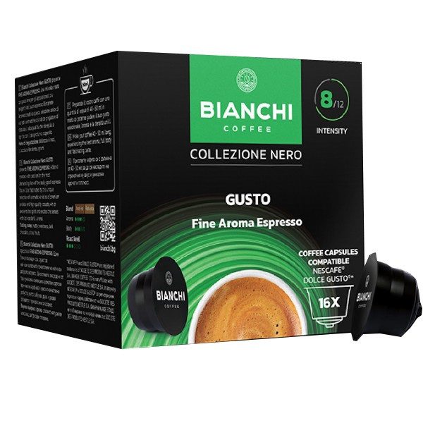 BIANCHI Coffee Dolce Gusto Espresso Fine Aroma σε κάψουλες 16x7gr – Κάψουλες Καφέ και Ροφημάτων
