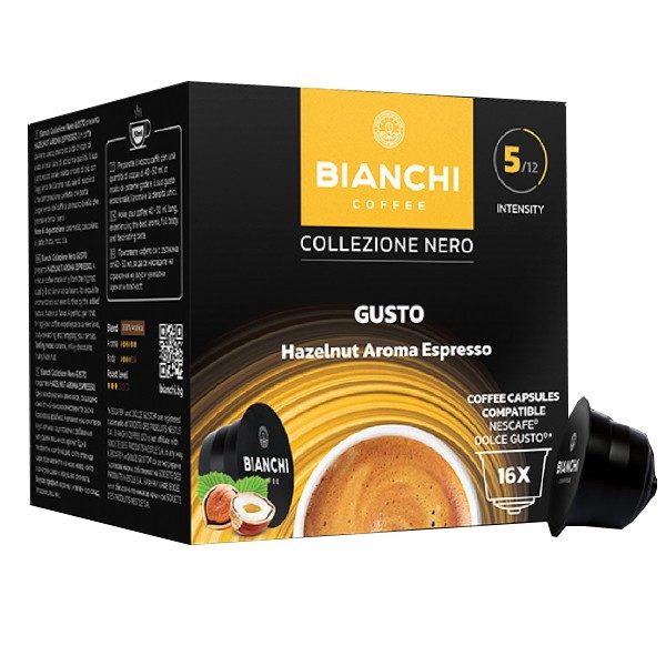 BIANCHI Coffee Dolce Gusto Espresso Hazelnut σε κάψουλες 16x7gr – Κάψουλες Καφέ και Ροφημάτων
