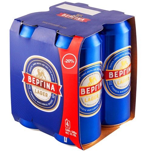 ΒΕΡΓΙΝΑ lager μπύρα κουτί 4x500ml – Βεργίνα – Μπύρες