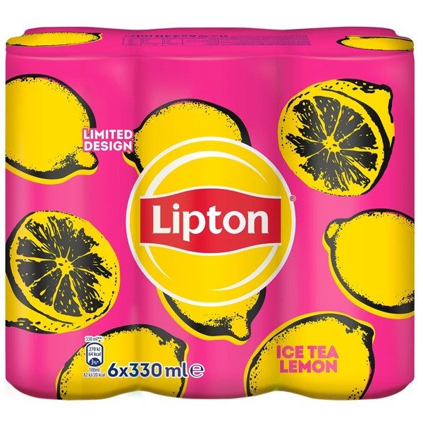 LIPTON κρύο τσάι μαύρο λεμόνι 6x330ml – Αναψυκτικά