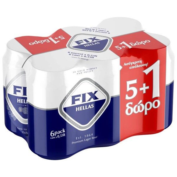 FIX HELLAS lager μπύρα 6x330ml – Μπύρες