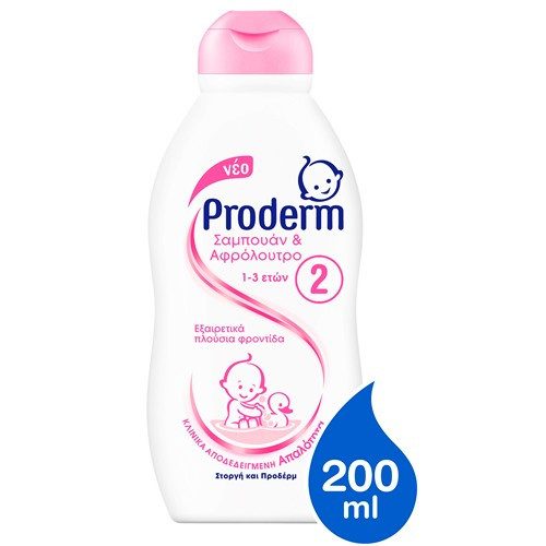 PRODERM σαμπουάν και αφρόλουτρο 1-3 ετών 200ml – Βρεφικά Σαμπουάν και Αφρόλουτρα