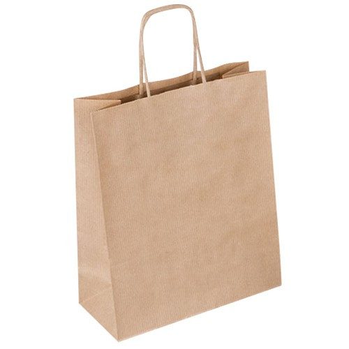Τσάντα χάρτινη κραφτ καφέ με χερούλι 18x9x25cm 25τεμ – MrPanda – Συσκευασίες Δώρων