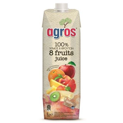 AGROS χυμός 8 φρούτων 1lt – Χυμοί